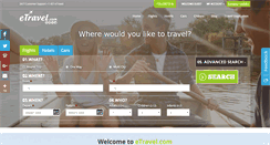 Desktop Screenshot of etravel.com